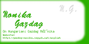 monika gazdag business card